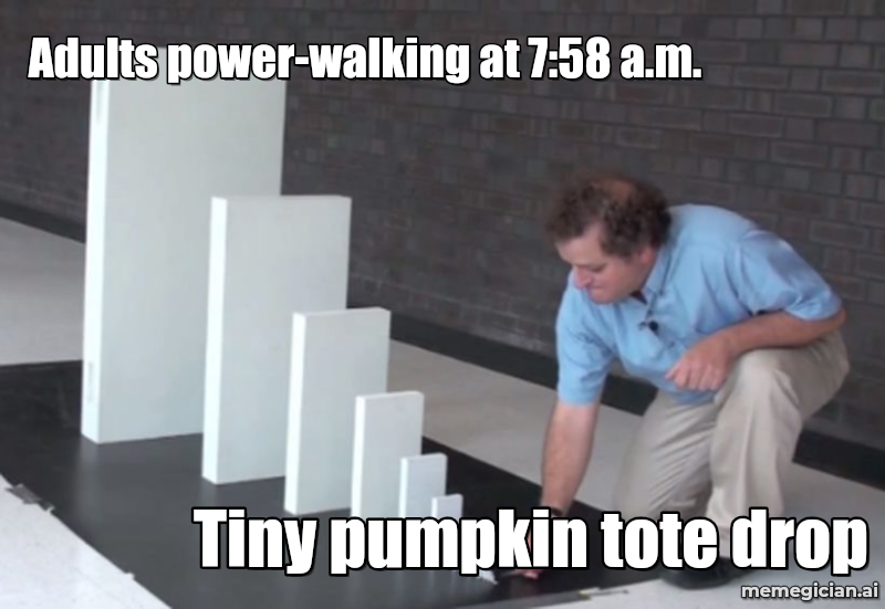 Trader Joe’s Halloween mini-totes meme: Tiny pumpkin tote drop — Adults power-walking at 7:58 a.m.