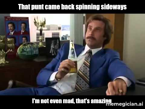 NFL weather chaos meme: That punt came back spinning sideways — I'm not even mad, that's amazing