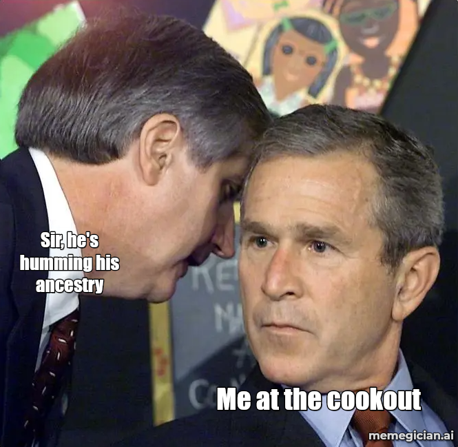 Michael McDonald paternity reveal meme: Sir, he's humming his ancestry — Me at the cookout