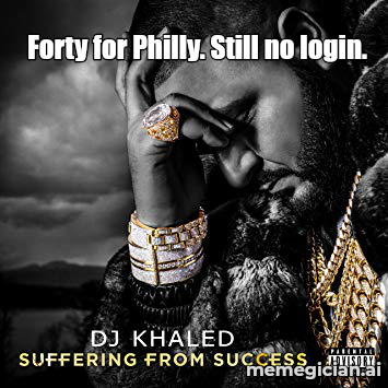 LeBron’s 76ers First Day meme: Forty for Philly. Still no login.