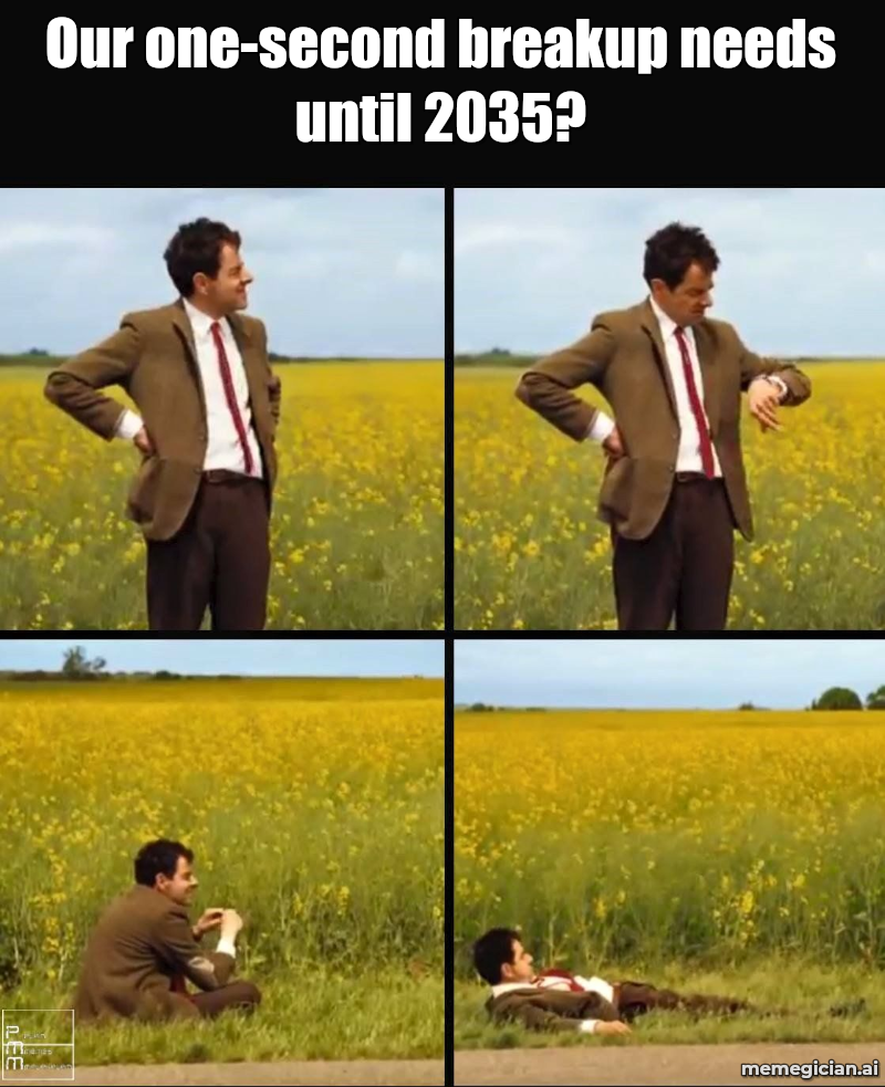 The Leap Second Is Ticking Out meme: Our one-second breakup needs until 2035?