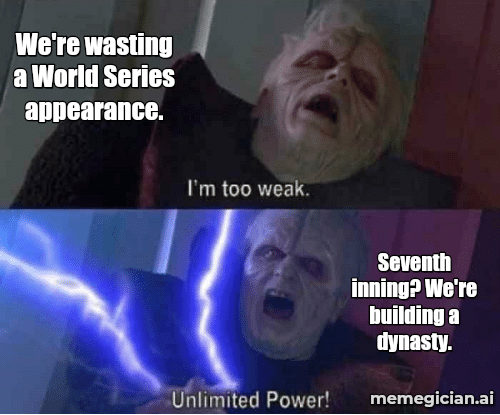 Brewers’ Seventh-Inning Comeback meme: We're wasting a World Series appearance. — Seventh inning? We're building a dynasty.